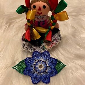 Hand made beaded hair clip